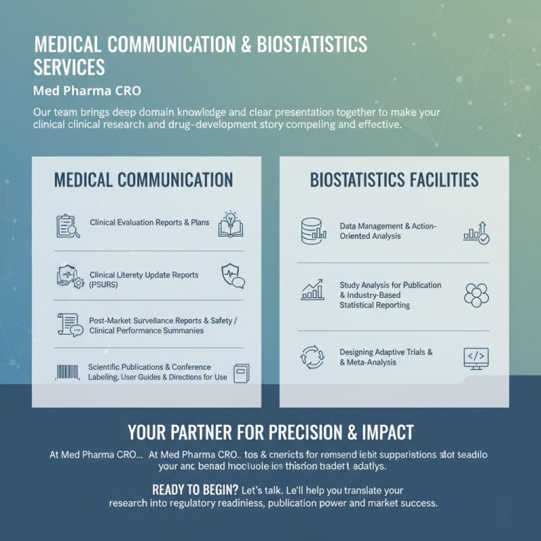 Medical communication and bio-statistics | Med Pharma CRO