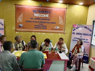 in a group meeting |New Horizon