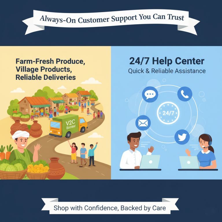 24/7 Help Center | V2C Bazaar Private Limited