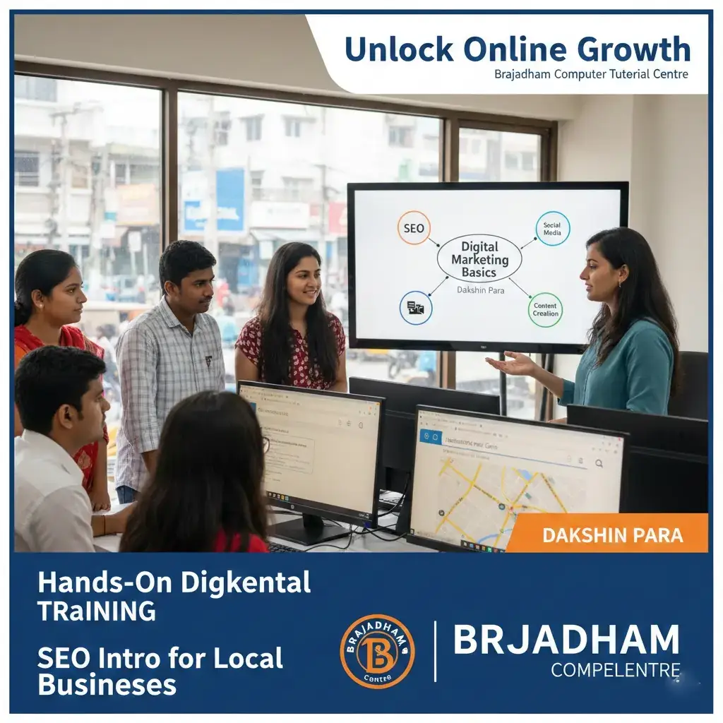 7 Digital Marketing Basics Tips Near Dakshin Para | Brajadham Computer Tutorial Centre