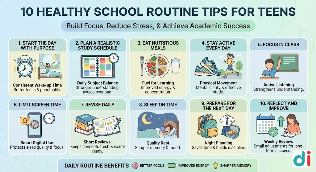 7 Healthy School Routine Tips for Teens | St Michael Anglo Vidya Mandir