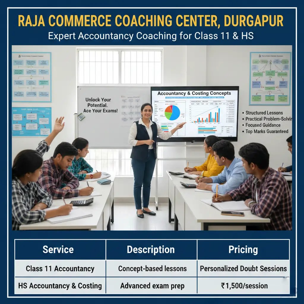 Best Accountancy Coaching Durgapur 2026 – Learn Fundamentals from Experts | Raja Commerce Coaching Center