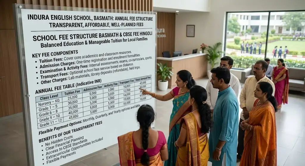 Best Affordable school fee structure near basmath | Indura English School