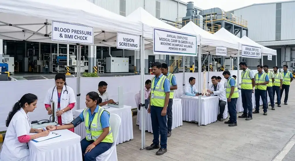Best Annual Employee Medical Camp in Green Ville | BMSF Industrial Health and Safety Clinic
