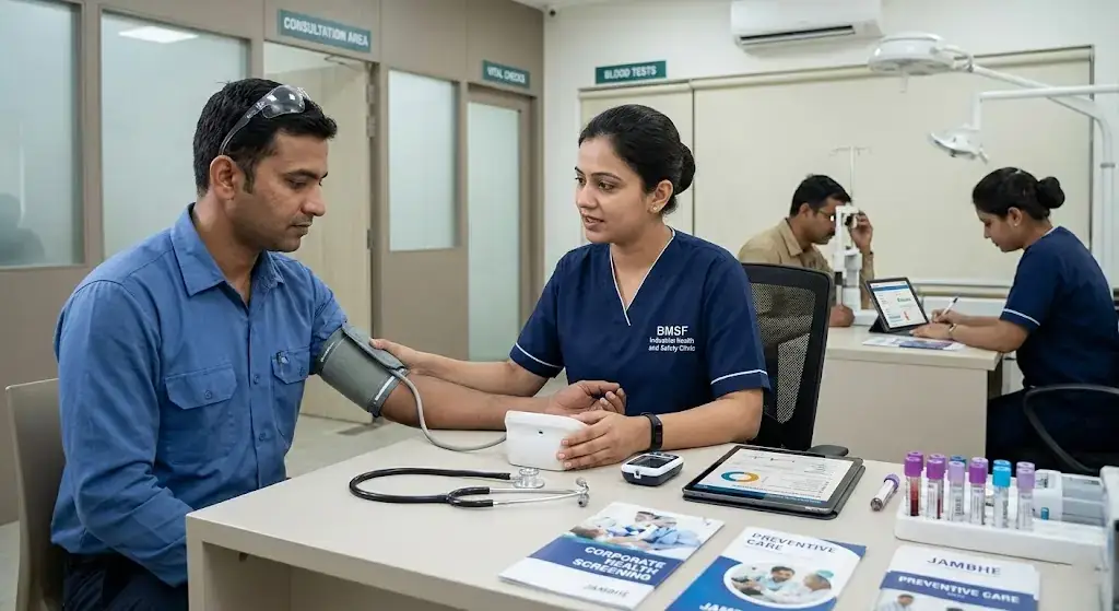 Best Corporate Health Screening Services in Green Ville Jambhe 2026 | BMSF Industrial Health and Safety Clinic