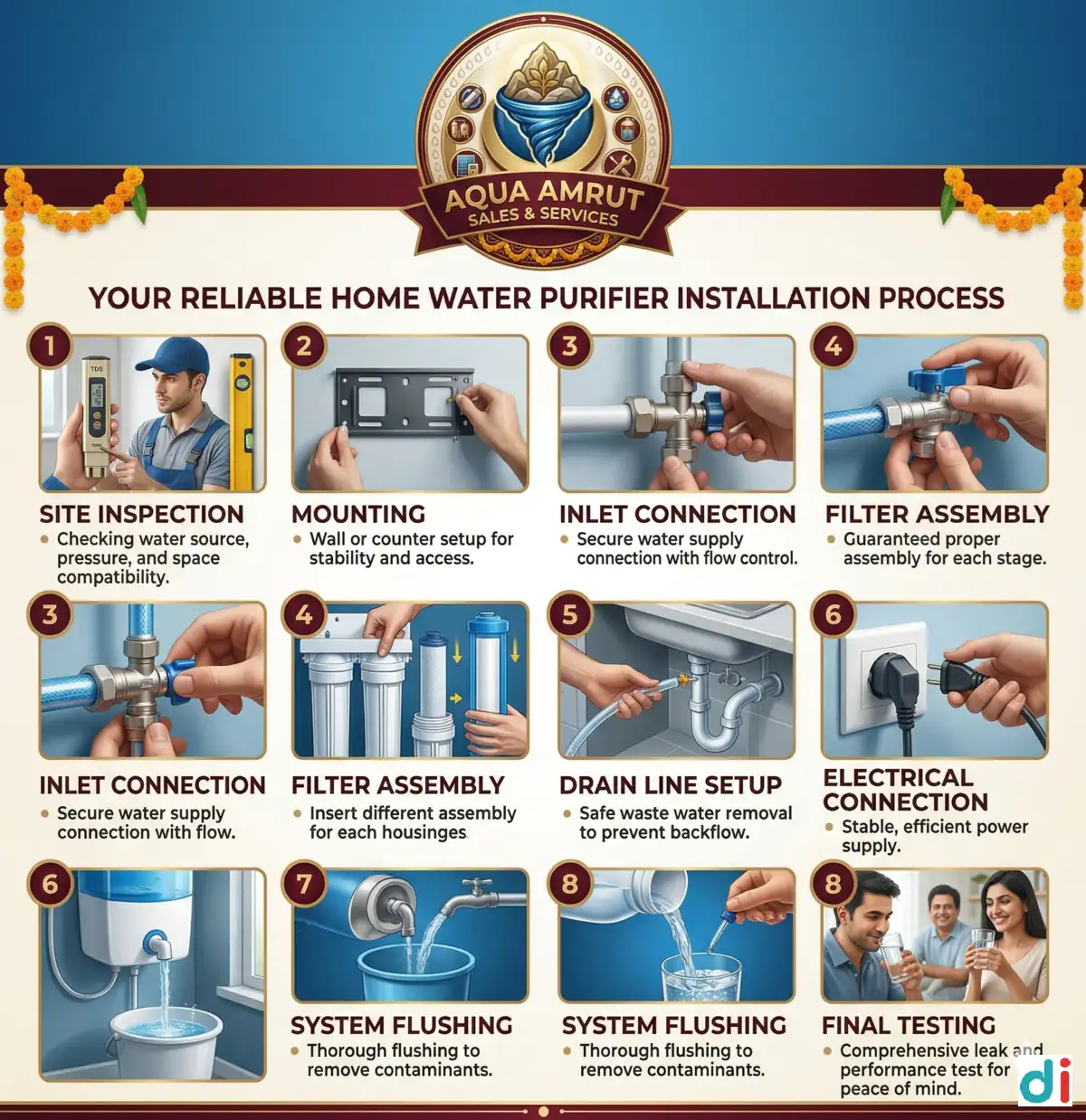 Best domestic water purifier installation near RPS Tower Lohegaon | Aqua Amrut Sales And Services