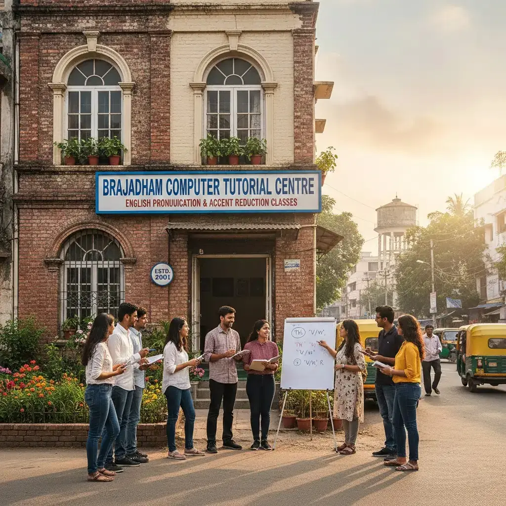 Best English Pronunciation Near Pump House Purba Putiary | Brajadham Computer Tutorial Centre