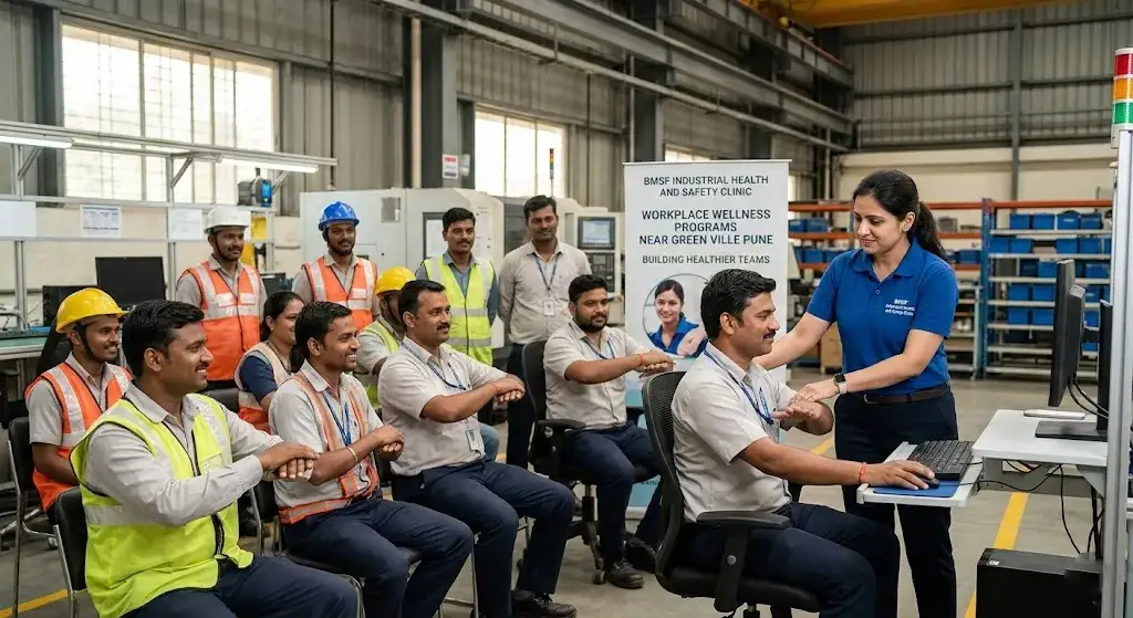 Best Workplace Wellness Programs Near Green Ville Pune 2026 | BMSF Industrial Health and Safety Clinic