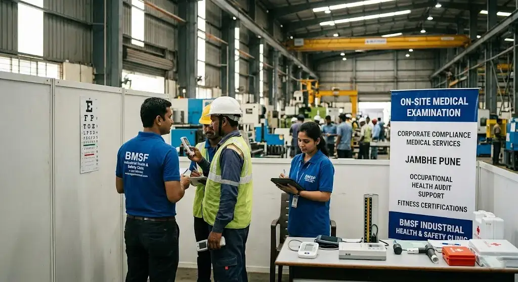 Corporate Compliance Medical Services in Jambhe Pune | BMSF Industrial Health and Safety Clinic