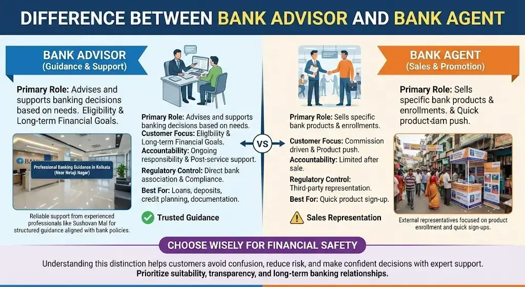 Difference Between Bank Advisor and Bank Agent – Who Should You Trust? | Sushovan Mal – Relationship Bank Manager