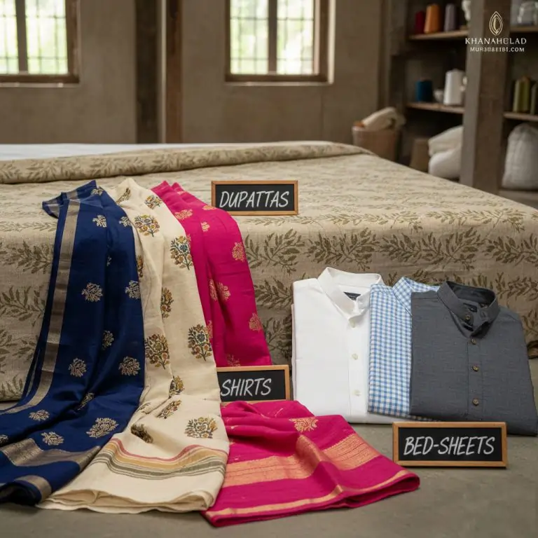 Dupattas shirts and bed-sheets | Chak Islampur Khadi Cluster