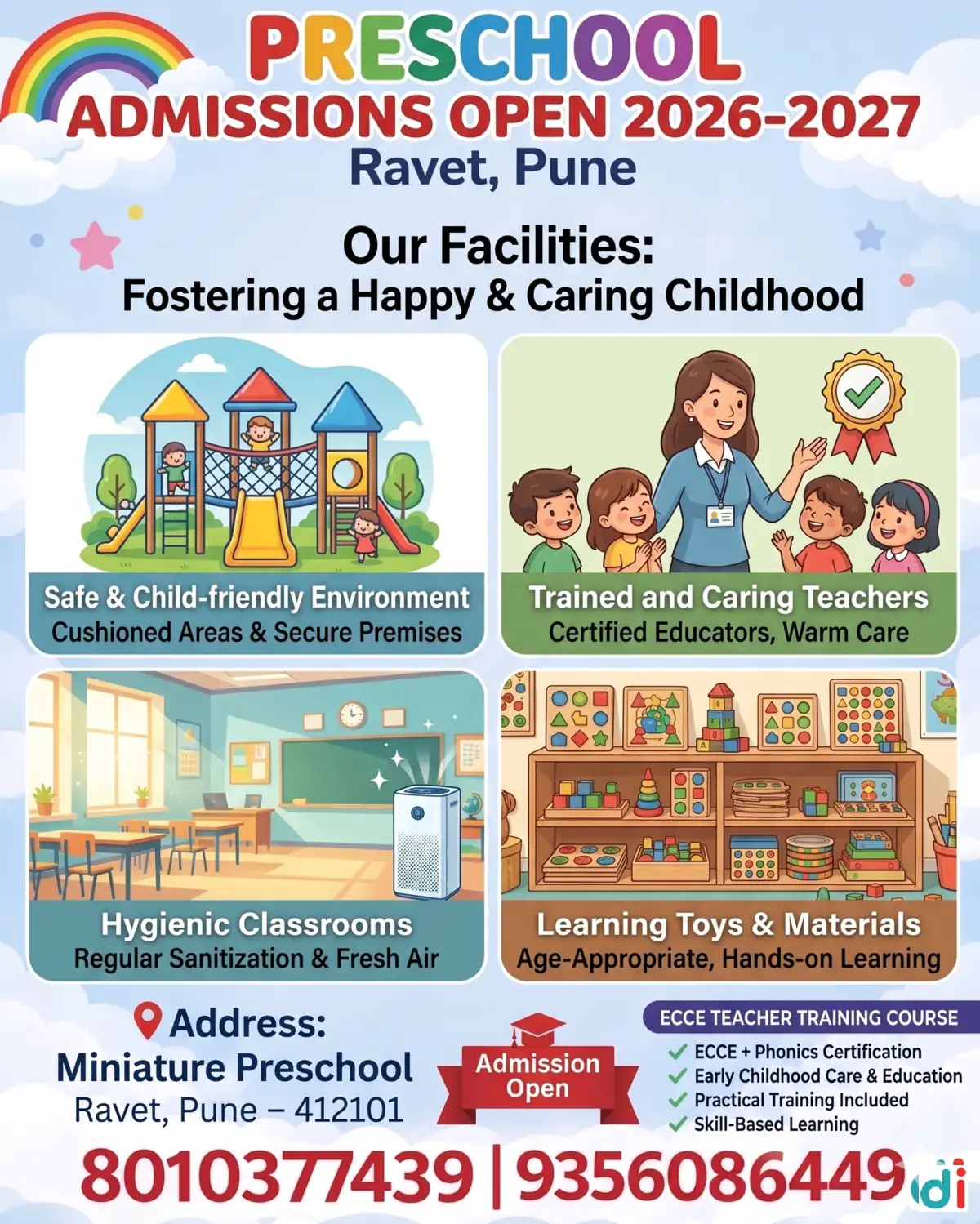 Facilities | Miniature Preschool and Teacher Training Institute