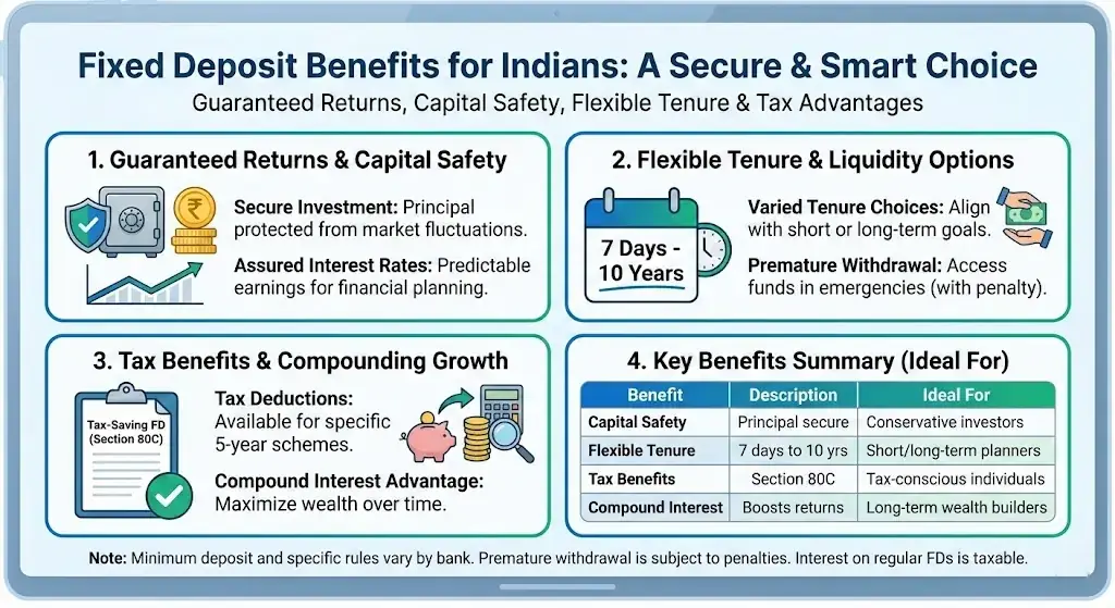 Fixed Deposit Benefits Explained for Indians – Safe Returns Made Clear | Sushovan Mal – Relationship Bank M