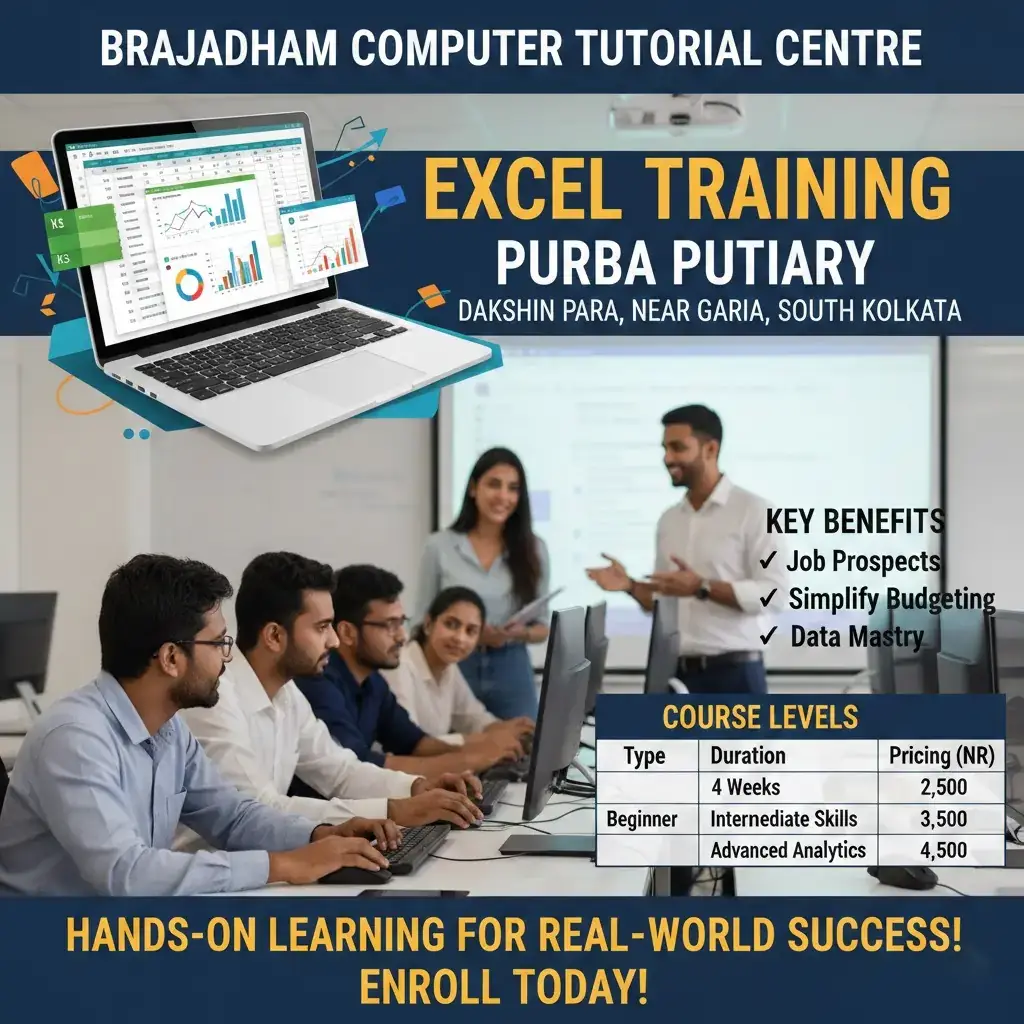 How to Master Excel Training Purba Putiary | Brajadham Computer Tutorial Centre