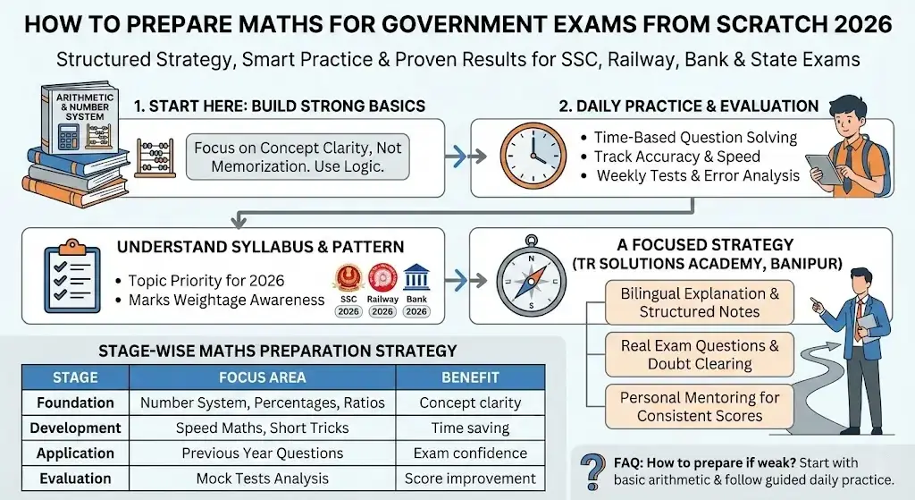 How to Prepare Maths for Government Exams from Scratch 2026 | TR Solutions Academy