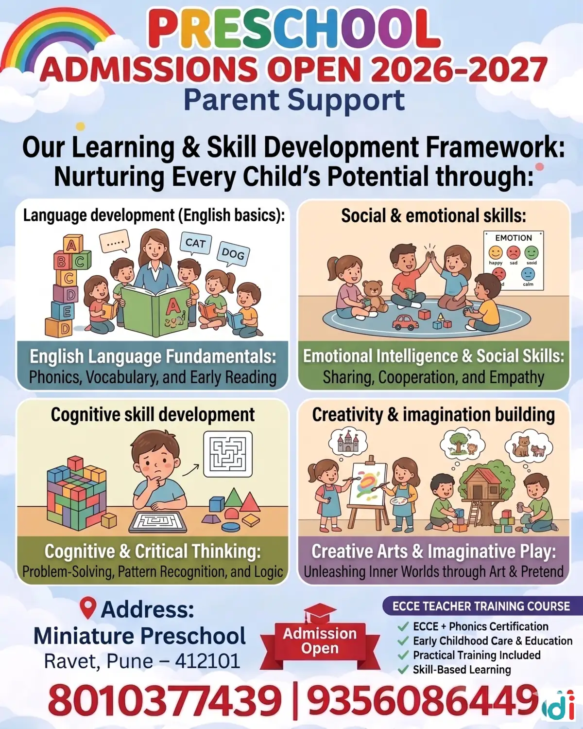 Learning & Skill Development | Miniature Preschool and Teacher Training Institute