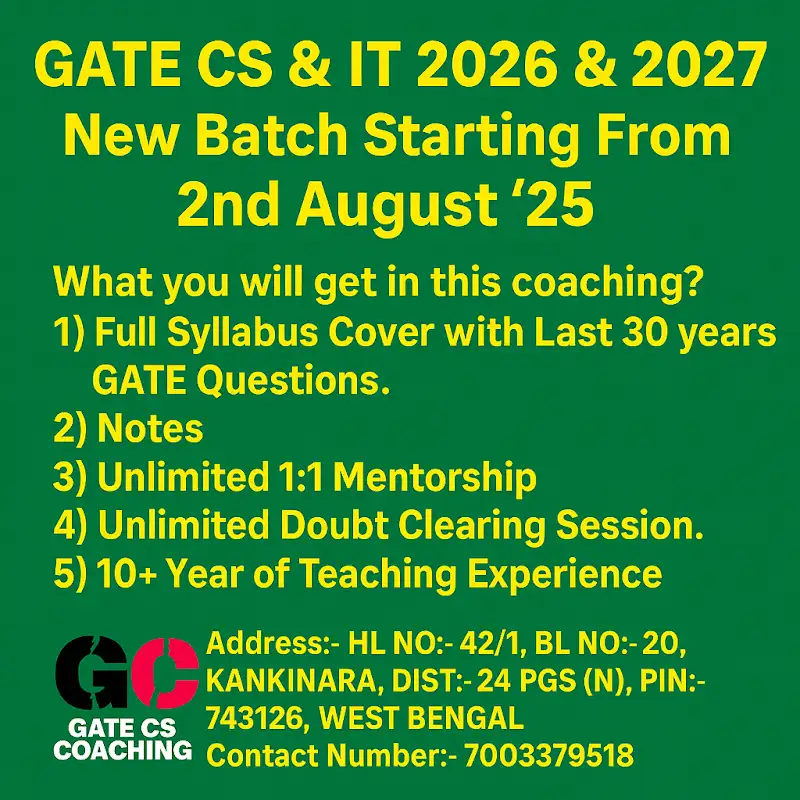 Limited Time 50% Off on GATE IT Score Improvement Program | Gate CS Coaching