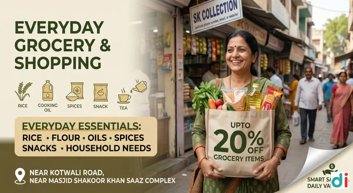 Limited Time Up to 20% Off Grocery Items Near Kotwali Road – Smart Savings on Household Groceries | SK Collection