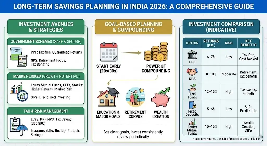 Long Term Savings Planning in India 2026 – Build Wealth Without Stress | Sushovan Mal – Relationship Bank Manager