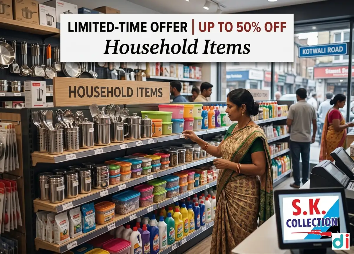 Massive Savings Up to 50% Off Household Items Near Kotwali Road – Budget Friendly Home Shopping | SK Collection