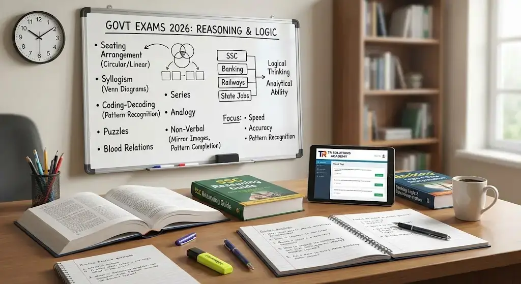 Reasoning Questions Asked in Government Exams 2026– Pattern Explained Clearly | TR Solutions Academy