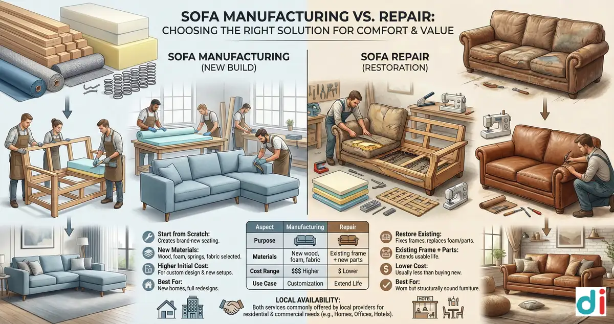 Sofa Manufacturing and Repair  | Pune Furniture Sofa Manufacturer Sofa Repair