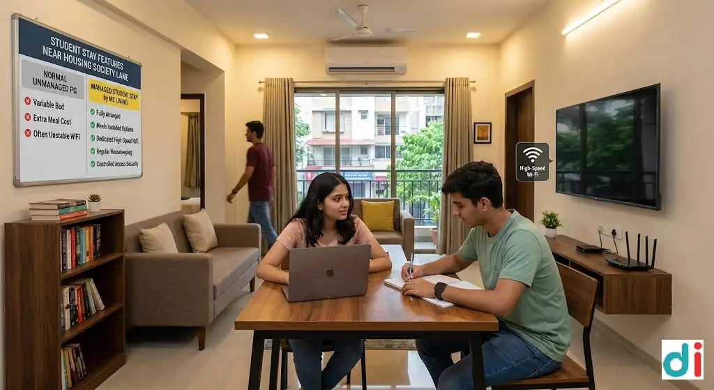 Top 6 Student Stay Options near Housing Society Lane 2026 | MS LIVING