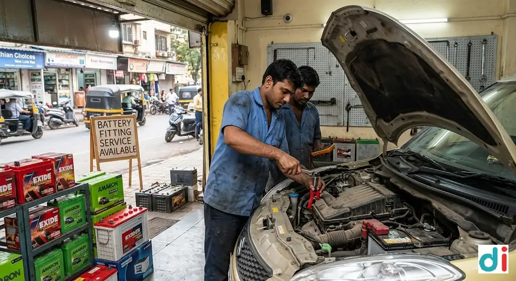 Top battery fitting service near new link road 2026 | Bombay Batteries