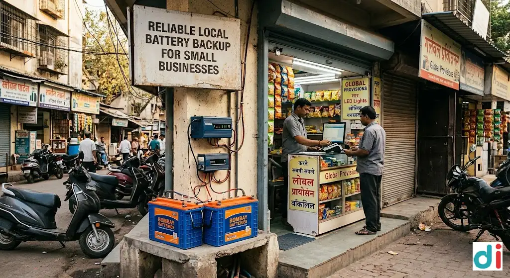 Top battery for small business backup in new link road 2026 – uninterrupted power for shops | Bombay Batteries