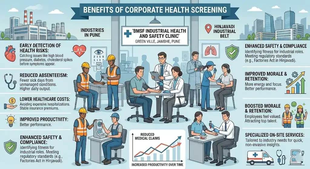 Top Benefits of Corporate Health Screening for Businesses Near Green Ville | BMSF Industrial Health and Safety Clinic