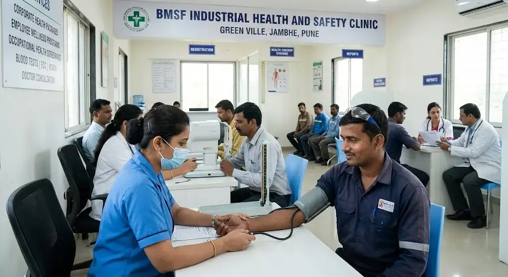 Top Corporate Health Checkup Packages in Jambhe Pune | BMSF Industrial Health and Safety Clinic