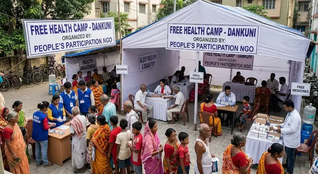 Top Free Health Camps near Library Para Station Road North Dankuni | People’s Participation