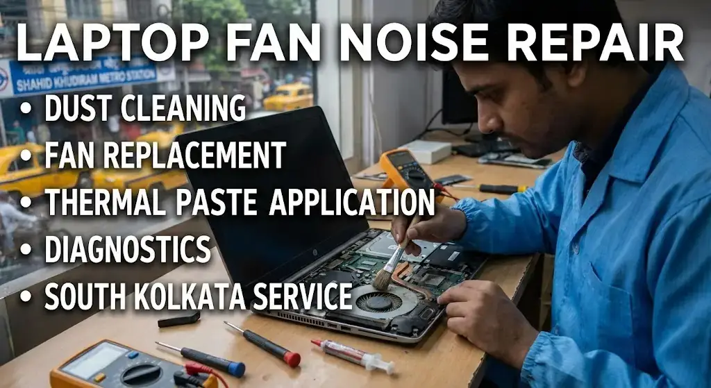 Top Laptop Fan Noise Problem Repair in South Kolkata | Lap Technology