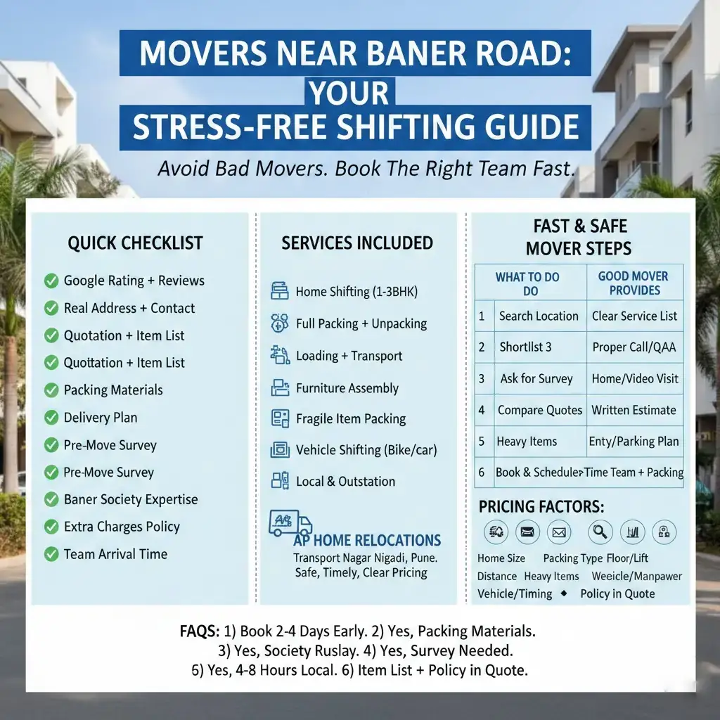Top Nearby Movers on Baner Road 2026 | AP Home Relocations
