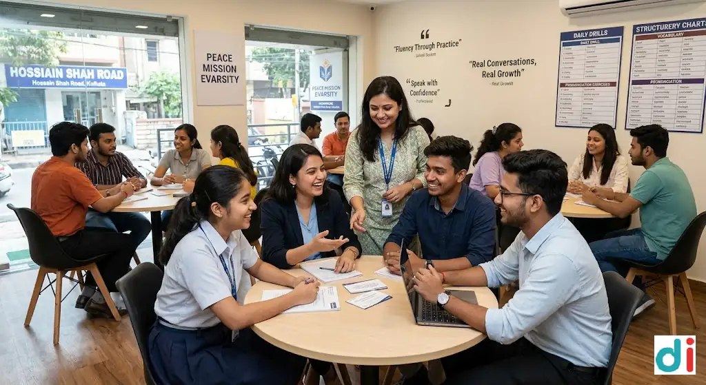 Trusted 7 english speaking improvement classes in Hossain Shah Road Mominpore 2026 | Peace Mission Evarsity