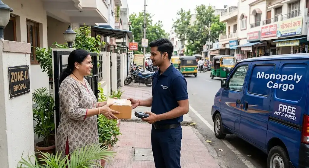Trusted courier pickup in Zone-II Bhopal 2026 | Monopoly Cargo