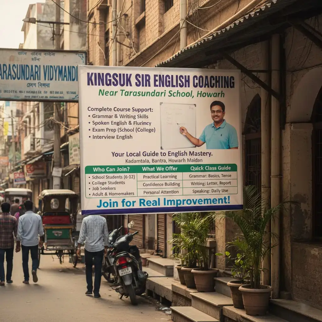 Trusted English Coaching Near Tarasundari School Howrah 2026 | Kingsuk Sir English