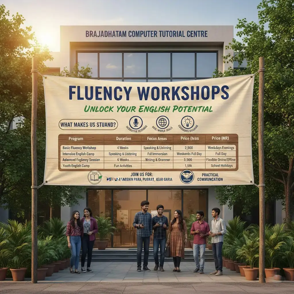 Trusted Fluency Workshop in Brajadham | Brajadham Computer Tutorial Centre