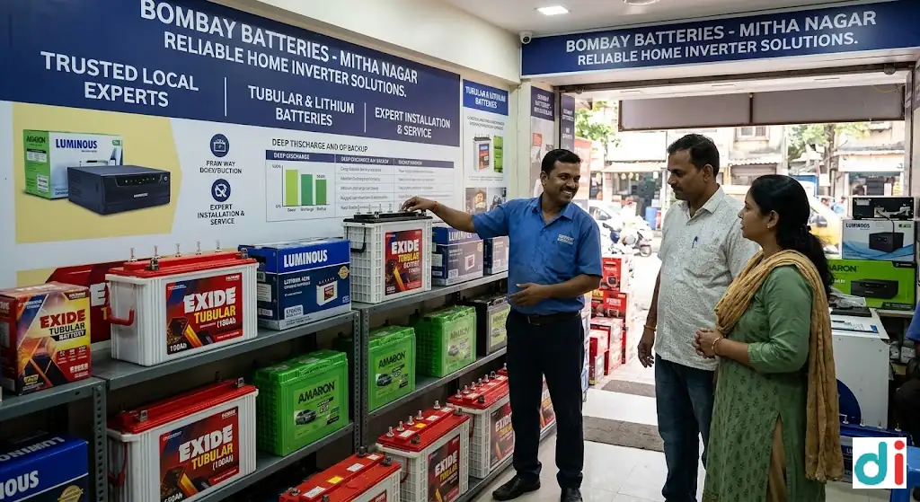 Trusted home inverter battery shop near new linked road mitha nagar 2026 – long backup options for daily use | Bombay Batteries