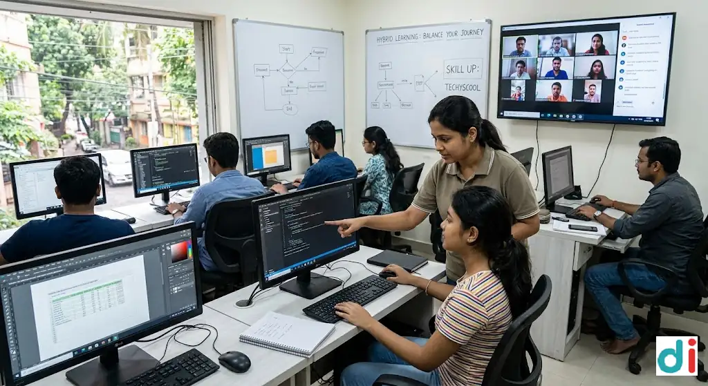 Trusted Online Offline Computer Classes in Haridevpur 2026 | Techyscool Computer School