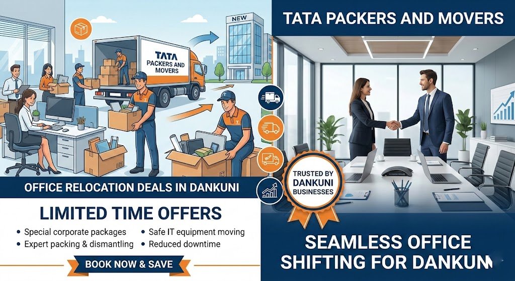 Up to 20% Off Office Relocation Deals in Dankuni – Tata Packers And Movers