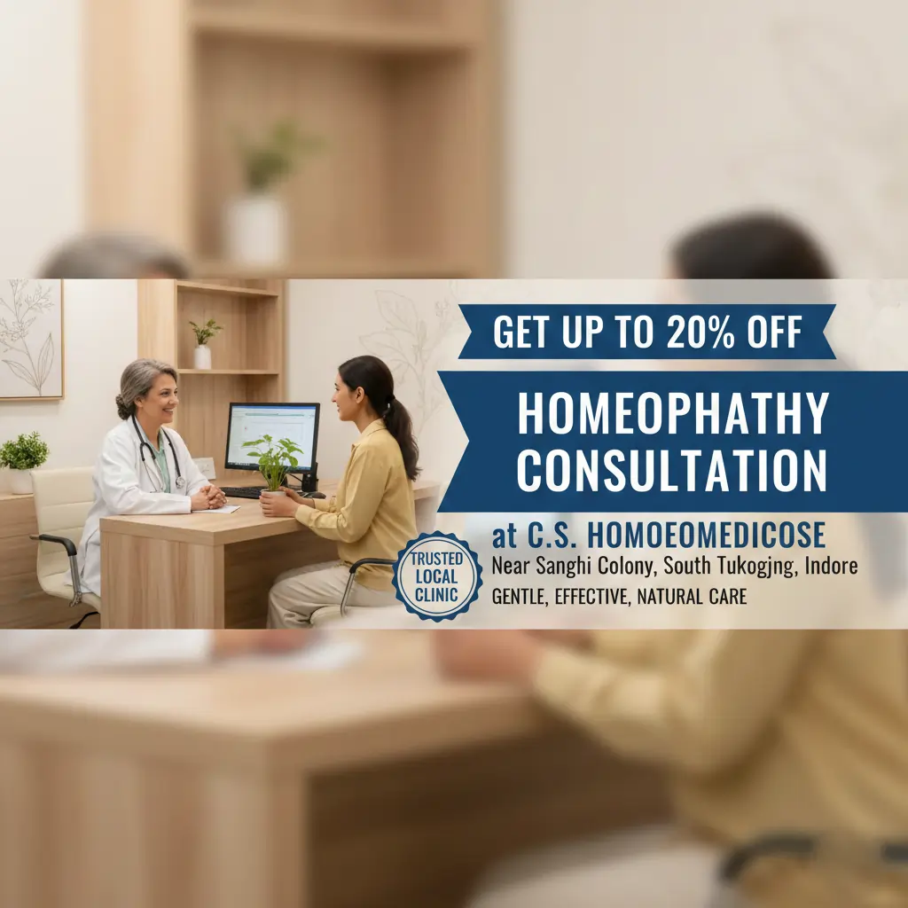 Up to 20% OFF on Homeopathy Consultation in Indore – Limited Time Offer | C.S. Homoeo Medicose | C.S.Homoeo Medicose