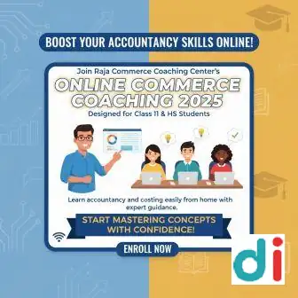Up to 40% Off Class 11 Online Commerce Coaching – Master Accountancy & Costing from Home | Raja Commerce Coaching Center