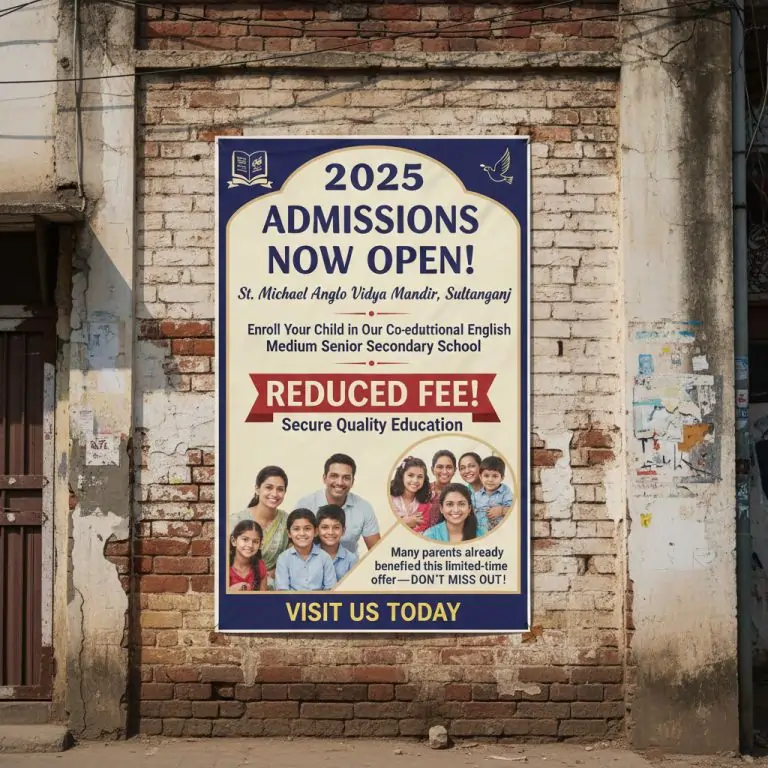Up to 50% Off Reduced School Fee Admission in Bhagalpur 2025 – St Michael Anglo Vidya Mandir